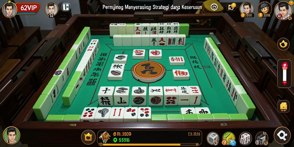 Screenshot gameplay Mahjong yang menarik dan penuh warna.