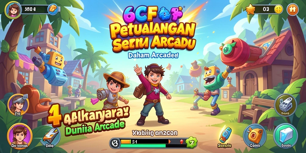 Tampilan gameplay yang penuh warna dan dinamis dari 6CF.