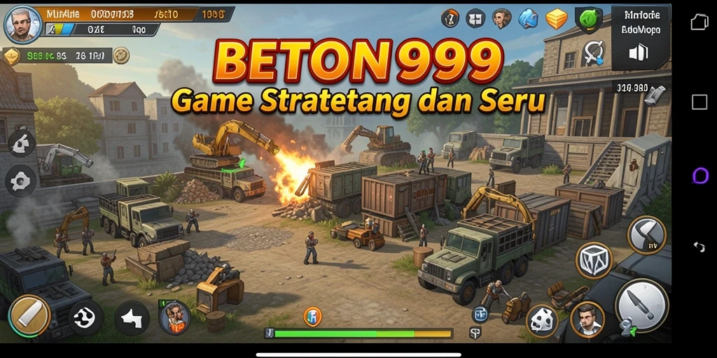 Tampilan gameplay strategis yang mendebarkan di BETON999.