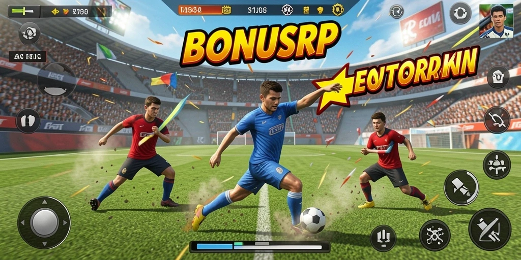 Tampilan gameplay seru dari BONUSRP yang menggugah semangat olahraga.