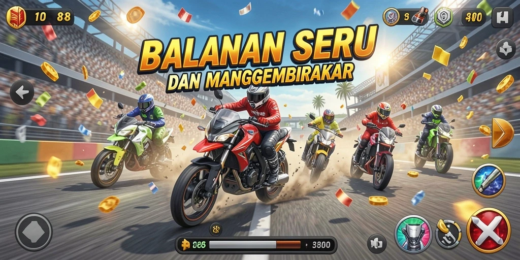 Gameplay balapan seru dan menantang di DV188.
