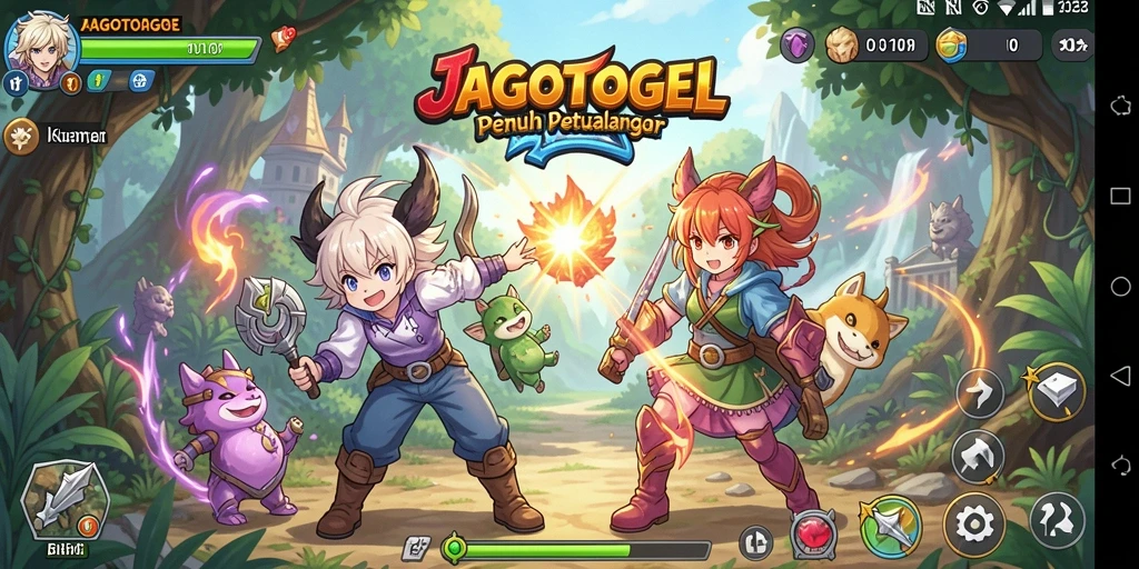 Screenshot menampilkan karakter anime dalam aksi pertarungan yang seru.