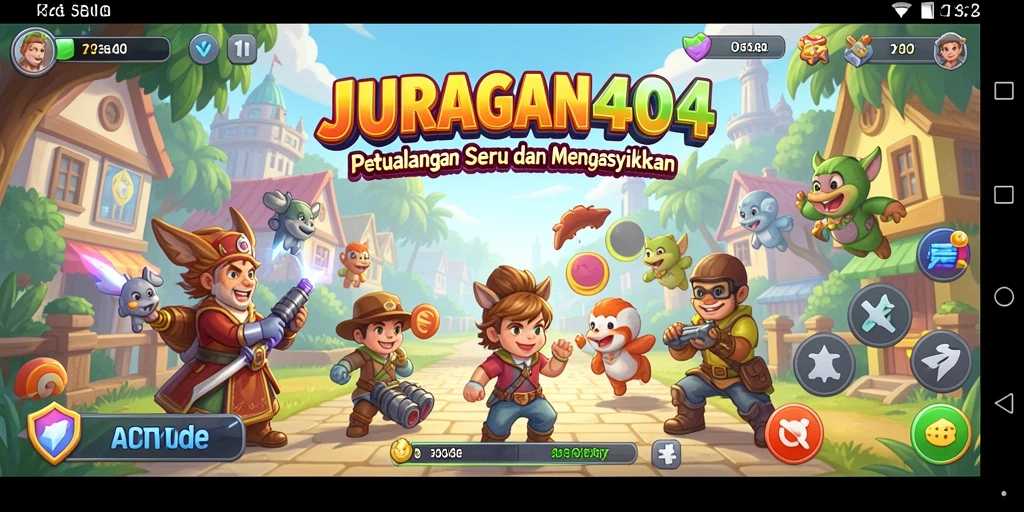 Tampilan gameplay seru dalam JURAGAN404 yang menantang.