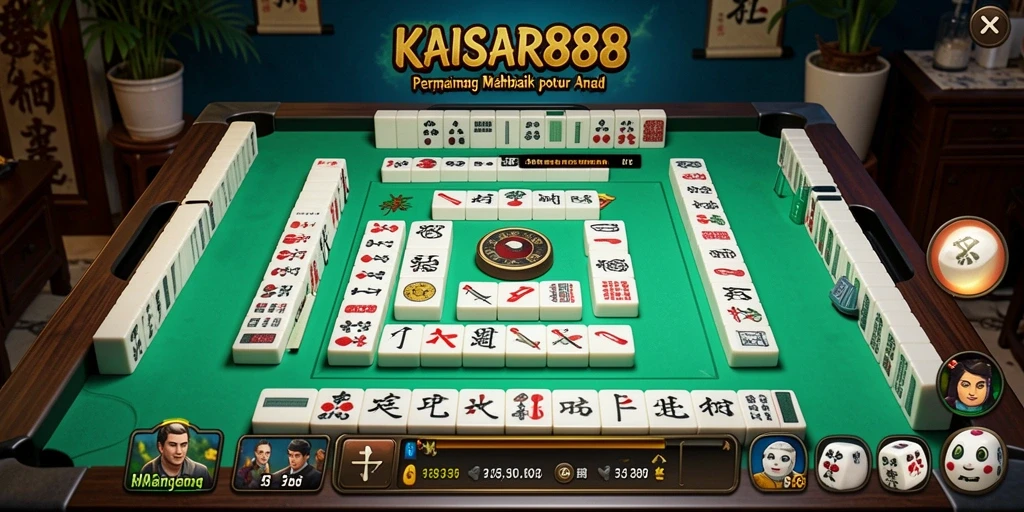 Tampilan gameplay Mahjong KAISAR888 yang seru dan menantang.