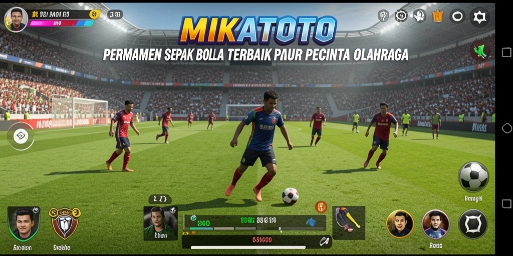 Gameplay MIKATOTO yang penuh aksi sepak bola