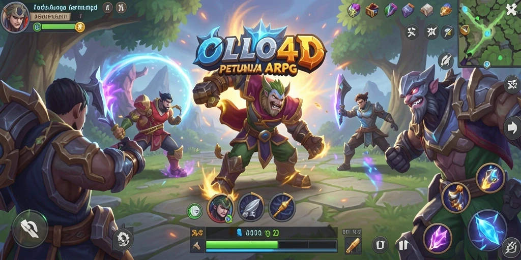 Tampilan aksi seru dalam <strong>OLLO4D</strong>, memperlihatkan pertarungan karakter yang menegangkan.