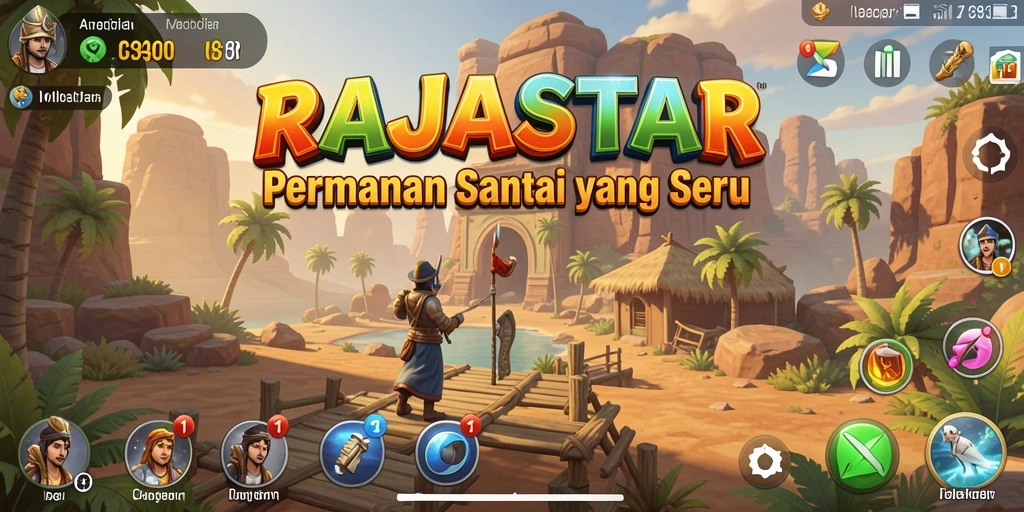 Screenshot RAJASTAR menampilkan gameplay yang seru dan penuh warna.