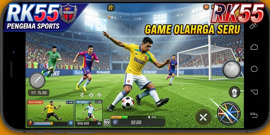 Tampilan gameplay RK55 yang seru dan mendebarkan dalam olahraga.