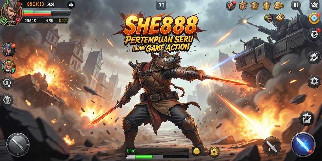 Screenshot gameplay SHE888 dengan aksi mendebarkan dan visual yang menakjubkan.