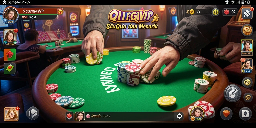 Tampilan gameplay menarik dari SURGAVIP dengan aksi QiuQiu yang seru.