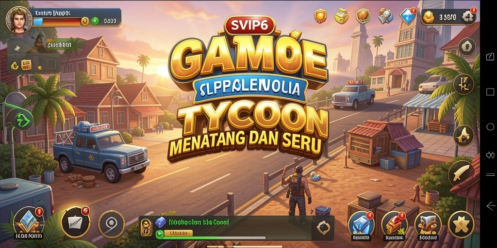 Screenshot gameplay SVIP6 menampilkan keseruan membangun bisnis Tycoon.