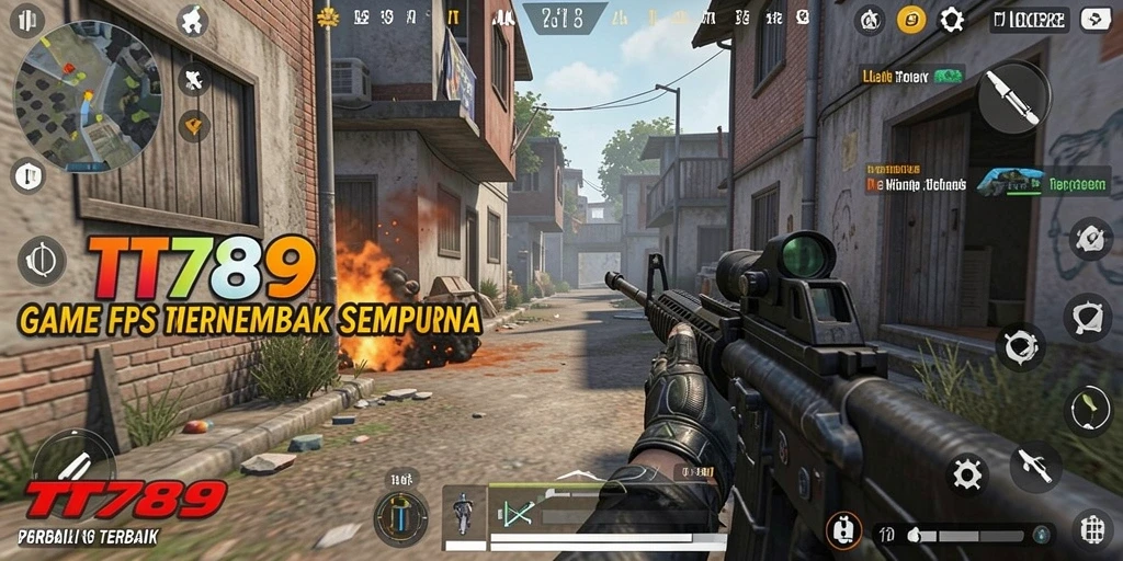 Tampilan seru gameplay TT789 dalam aksi tembak-menembak.