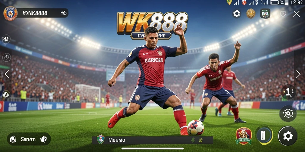 Screenshot permainan WK888 menampilkan aksi seru dalam olahraga.